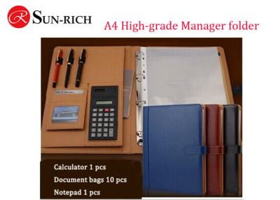 China Business Gift A4 size high-grade multifunctional manager folder for sale