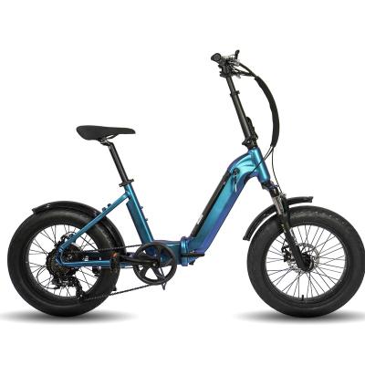 China TEENESS aluminum alloy folding electric bike 48v, 500w/750w fat tire electric folding bicycle snow electric bike for sale