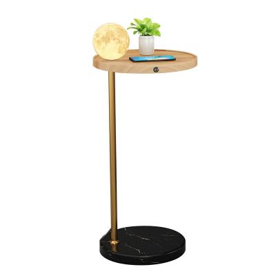 China 2021Amazon's Bedroom Floor Lamp Wireless Charging Radio Charging Nordic Statistical Moon Bedside Lamp LED Personality Desk Lamp for sale