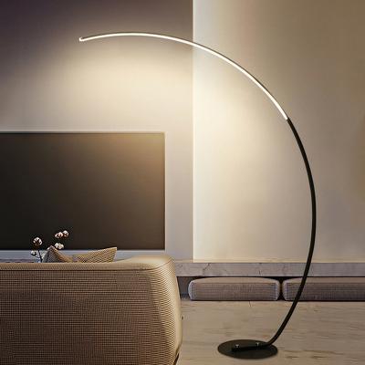 China 2021 New Design RGB White Modern Minimalist Dimmable RGB LED Standing Floor Lamp Living Room Floor Light for sale