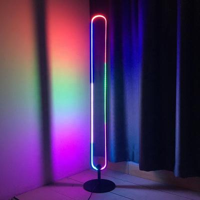 China 2021 New Style Nordic Minimalist Smart RGB Modern Contemporary Post Modern Colorful With Remote Control Led Floor Lamp for sale