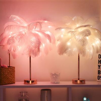 China 2021 Modern Hot Sale Amazon Lamps Ostrich Feather Lamp Standing Home Decor Lamp for sale