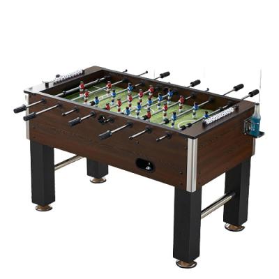 China 1.4m black classic table Solid wood football machine adult children soccer table foosball football table games 136*76*87cm for sale