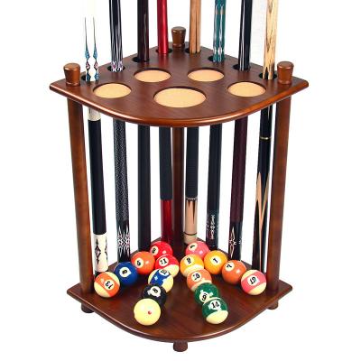 China Durable Billiards Pool Cue Rack for Cues and Balls Billiard Cue Racks w/Drink Holder Holds 10 Sticks & Full Ball Set for sale