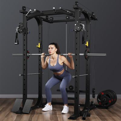 China Universal Wholesale Multi Functional Strength Training Squat Rack Smith Machine  Power Rack for sale