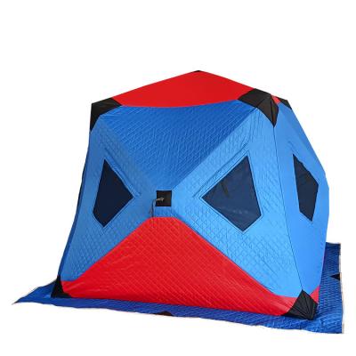 China Extended Type High Quality Winter Fishing Tent Outdoor Ice Camping Multiplayer Warm Waterproof Tent for sale