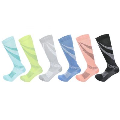 China Men Sports Fashion Open Toe Tube Trampoline Tube Open Toe Medical Anti Slip Compression Stockings Football Grip Socks for sale