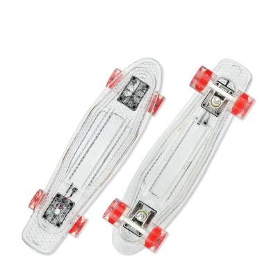 China Youngsters 22'' LED flashing light deck skateboard with 4 big wheels for sport for sale