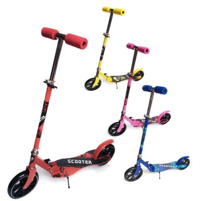 China Youngsters Best folding adult kick scooter two  200mm big PU wheels for sale for sale