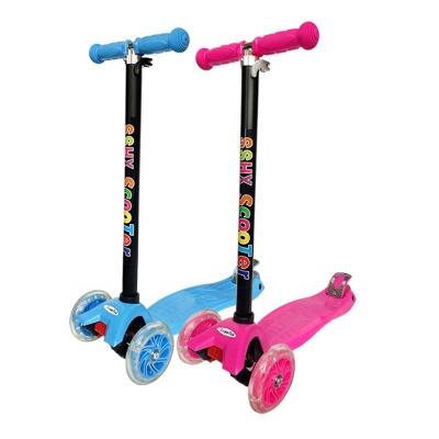 China Child Kids kick scooter adjustable height no folding kick scooter foot scooter with LED light for outdoor sport for sale