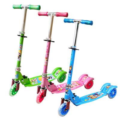 China Youngsters Wholesale children scooter kids three big wheels folding kick scooter for kid boy girl for sale