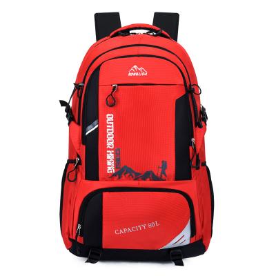 China Wholesale Waterproof Backpack Sports Bag 80L Daily Casual Mountaineering Backpack Waterproof Travel Hiking Hiking Rucksack for sale