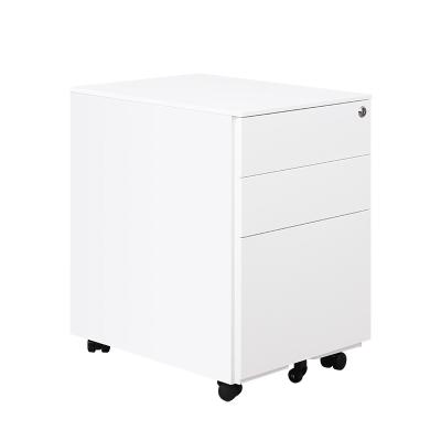 China Modern Office Stable Under Desk Metal 3 Drawer Filing Cabinet Steel Pedestal Cabinet for sale