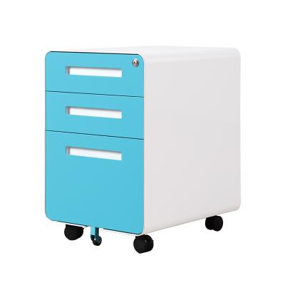 China Office China Supplier Steel Office Equipment 3 Drawer Metal Pedestal Movable Cabinets for sale