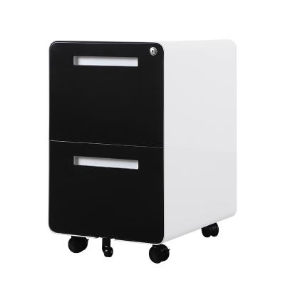 China IGO Multi-Color Office Steel Furniture A4 2 Drawer Removable Folder Movable Pedestal / Under Office Movable Cabinet for sale