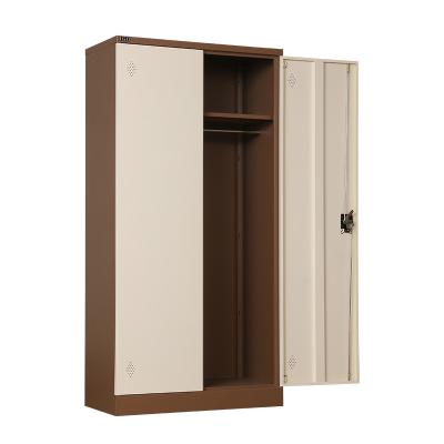 China Durable Office Plant Storage Swing Two Door Steel Cabinet Clothes Locker for sale