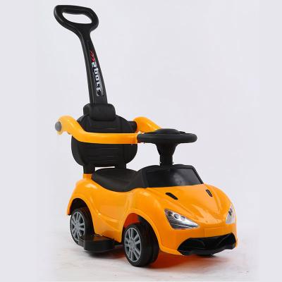 China Ride On Toy Factory Cheap Price Plastic Outdoor Toddlers Baby Electric Sliding Ride On Cars Baby Stroller With Push Handle for sale