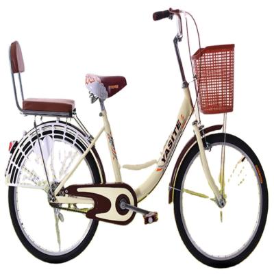 China Hot Sale Steel With Basket Style Road Bike Steel Frame OEM Street Bicycle Lady Mobility Scooter City Urban Bike For Women for sale