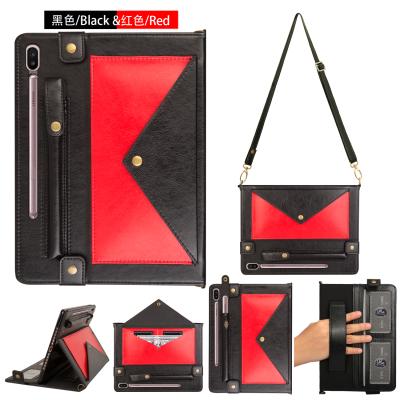 China Stylish Inner Tablet Shoulder Strap Envelope Flip Leather TPU Case For Samsung Tablet Case for sale