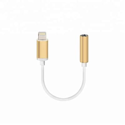 China MFI mobile phone authorized AUX cable. 3.5mm Headphone Audio Jack Adapter for Iphone for sale