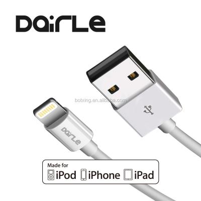 China White mobile phone mfi cable certified cable lighting charger for apple mfi brand charging cable for sale