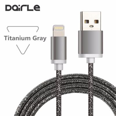 China Fast Charging and Syncing for iPhone iPad Use USB Nylon Braided Cable Data Cable Durable Fast Charging and Sync Charger for sale