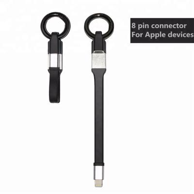 China Mini Charge & Sync Cable Key Chain Rope Keychain USB Cool Short Fast Charging Cable For iPhone 8 mfi for sale