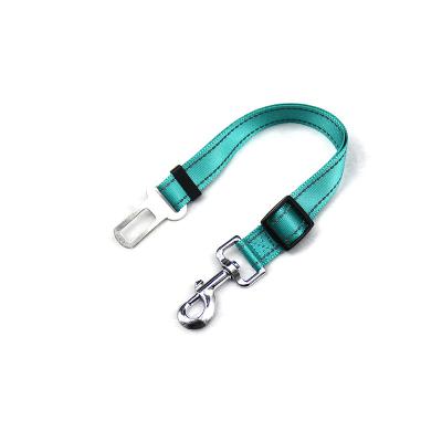 China Durable Adjustable Webbing Reflective Buckle Products Pet Safety Car Seat Belt For Dogs for sale