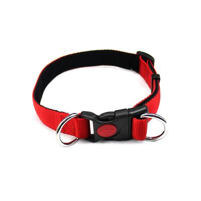 China Wholesale High Quality Padded Pet White Plain Polyester Adjustable Dog Collar for sale