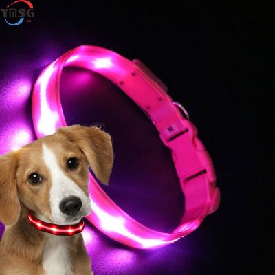 China Direct Selling DETACHED Outdoor Safety Factory Dog Leash Luminous Pet Collar With Led for sale