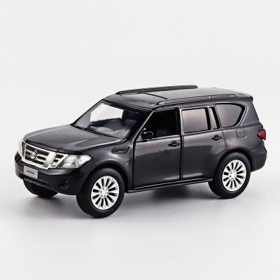 China Toy Nissan Patrol Y62 Simulation Diecast Pullback Diecast Children Toy Boy Birthday Gift For Children Off-Road Car Vehicle Models for sale