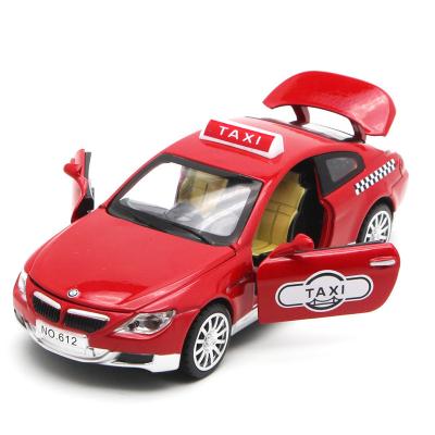 China Toy Hight Quality Gift Diecast Items For Children Pull Back Vehicles Car Taxi Car Model Toy for sale