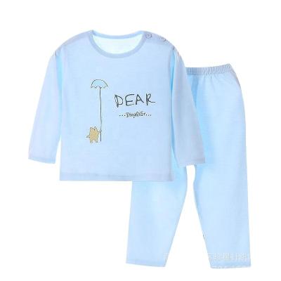 China Wholesale QUICK DRY girls boys home use long sleeve sleepwear thin summer kids bamboo fiber pajamas set for kids for sale