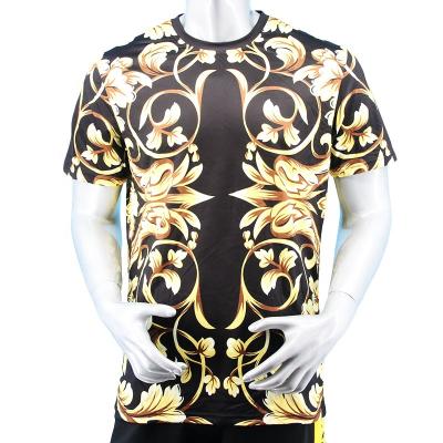 China QUICK DRY 3D Flower Printed Graphic Casual Mens Breathable Shirts Sport Short Mens T-shirts for sale