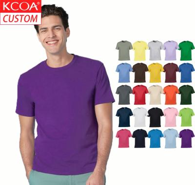 China 150g Cotton Plain Mens Anti Shrink T Shirts Ready To Ship Round Neck T Shirt With Custom Logo for sale