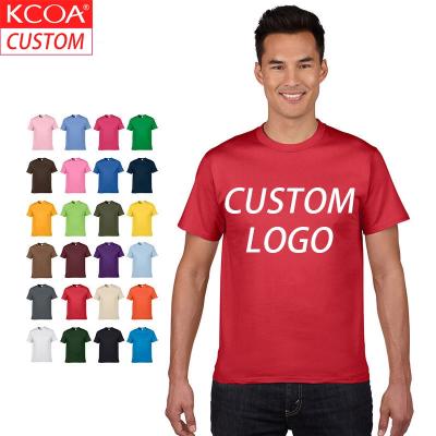 China European Size Anti Shrink Stocked 100% Cotton Mens T Shirts Plain Custom Printing for sale