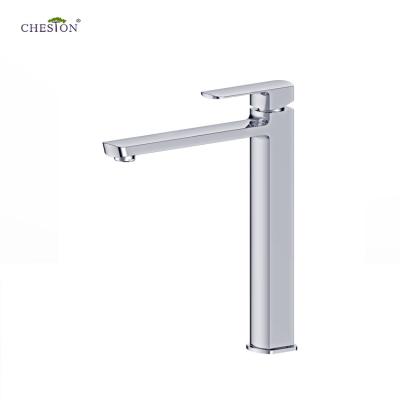 China CE Contemporary Watermark Cheston Modern Bathroom Sink Deck Mounted Single Hand Wash Hot Cold Water Chrome Handle Square Basin Faucet Faucet for sale