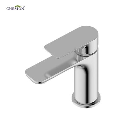 China Contemporary Modern Hand Wash Hot Cold Water Brass Brushed Nickel Bathroom Basin Faucets for sale