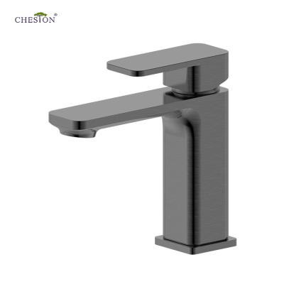 China Contemporary Factory Price Brass Faucet Sink Mixer Bathroom 5 Years Basin Faucet Gunmetal for sale