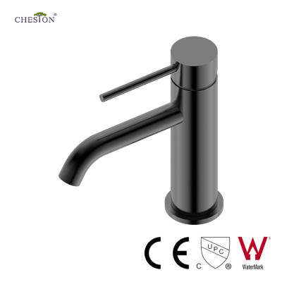 China UPC Watermark Contemporary Factory Wholesale Black Stainless Steel Bathroom Grofi Basin Faucet for sale