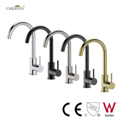 China Watermark Contemporary CE CUPC In The Running Deck Mounted Kitchen Faucet Mixer Matte Black Grifo De Cocina for sale