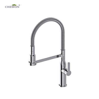 China Pull Down Spray Water Design Pull Down Mixer Spray Spout Copper Kitchen Faucet for sale