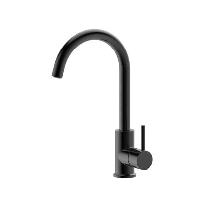 China Contemporary Hot Selling Most Popular Deck Mounted Matte Black Kitchen Faucet for sale