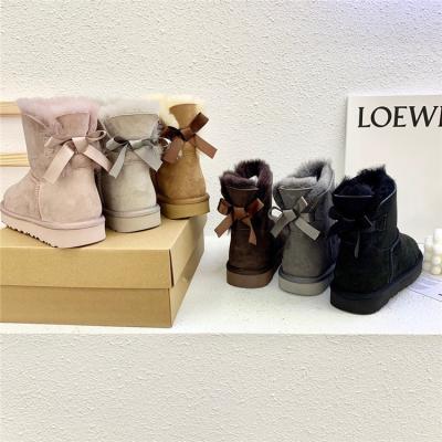 China High Quality Round Sheepskin Ankle Boots For Women Lady Simplicity Shoes Women's Winter Boots for sale