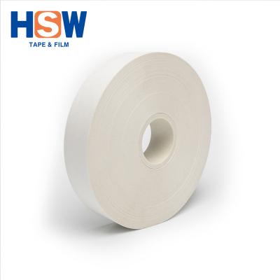 China Machine Packing Heat Sensitive Paper 90um White Hot Melt Tape Tape For Packing for sale