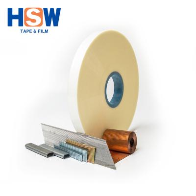 China Heat Resistant Hazy 90um PET Heat Seal Tape For Joining Nails Staples C-Rings for sale