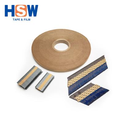 China 240um Brown Metal Heat Resistant Strong Adhesion Paper Wrapping Heat Seal Tape For Joining Staples C-Rings for sale