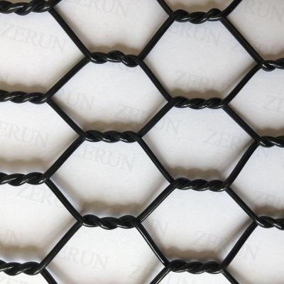 China 2.5mm Wire 30*40mm Mesh 100% Polyester Black Strong Twist Wire Mesh for sale