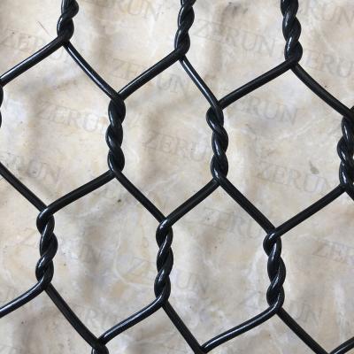 China 2-3mm Yarn 50*60mm Strong 100% Polyester Mesh Black / Green / White Gabion Wire Mesh for sale