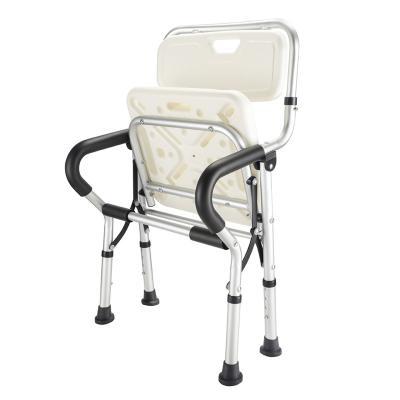 China Aluminum alloy aluminum height adjustable height bathroom non-slip bath chair for the elderly disabled for sale